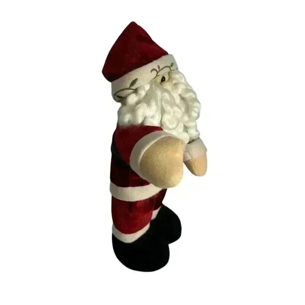 Vintage Stand Up Plush Santa Claus Weighted Feet - Picture 11 of 12